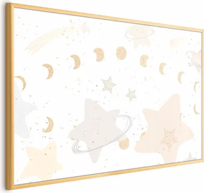 Produktbild von Posterpapier Poster - Moon and Stars 30x21 cm Für Kinder e-A-10127-ao-a