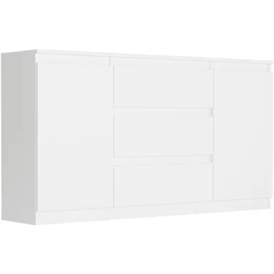 Obrázok produktu pre Komoda 140 cm so zásuvkami a dvierkami FRAMIRE R-140-S3, biela