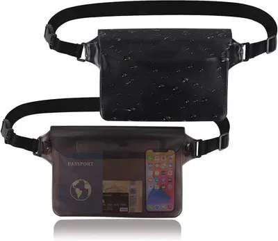 Produktbild von Famanu Wasserdichte Tasche 2 Stück - Verstellbare Hüfttasche mit 100% Wasserschutz