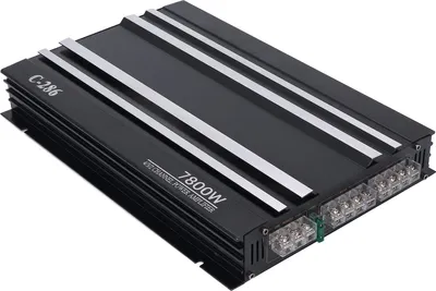 Zdjęcie produktu dla Wzmacniacz samochodowy 7800W 4-kanałowy wzmacniacz mocy klasy AB ze stopu aluminium z czystym basem do samochodów ciężarowych DC 12V, łodzi i motocykli UTV