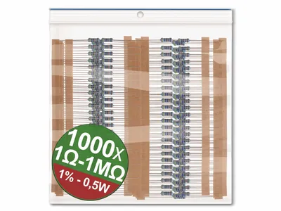 Image de Quadrios 22P083 Assortiment de résistances à couche métallique câblées axialement 0.5 W 1 % 1 kit (22P083)