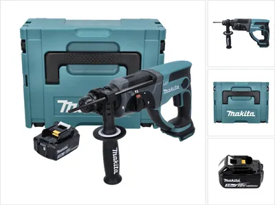 Produktbild von Makita DHR 202 F1J Akku Kombihammer 18 V 2,0 J SDS Plus + 1x Akku 3,0 Ah + Makpac - ohne Ladegerät