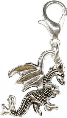 Produktbild von Drache 2cm Charm Anhänger Zipper Armband Miniblings Fabelwesen Fantasy Märchen