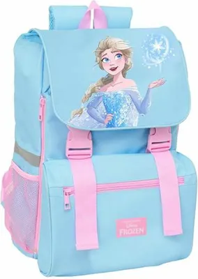 Immagine prodotto di Zaino scuola Frozen Blu Rosa 18,5 x 41 x 15 cm