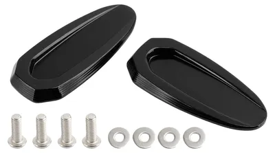 Produktbild von Spiegelblockierplatten, CNC-gefrästes Aluminium, anodisierte Oberflächenbehandlung, maßgeschneiderte Passform, Schraubmontage, Kompatibilität mit Hochleistungs-Sportmotorrädern 2020-2023