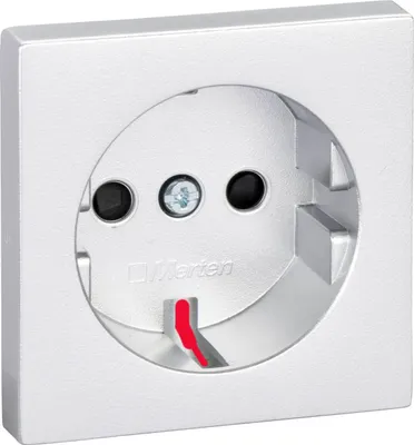 Produktbild von MERTEN Zentralplatte f. Schuko-Steckdose m. BRSTPm alu System m MEG2330-0460