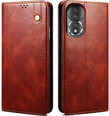 Produktbild von Honor 80 Hülle, Leder Flip Brieftasche Schutzhülle mit Standfunktion für Honor 80 Rot