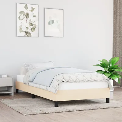 Produktbild von The Living Store Bettgestell Creme 100x200 cm Stoff