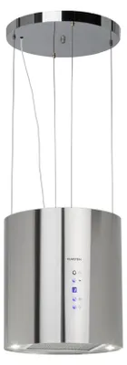 Image de Klarstein Hotte Aspirante Ilot Central de Cuisine Silencieuse et Design, Débit d'air 558m³/h, Minuteur, 3 Modes, Hotte Aspirante Suspendue Sans Evacuation et Filtres à Charbon Actif, Hotte à Recyclage