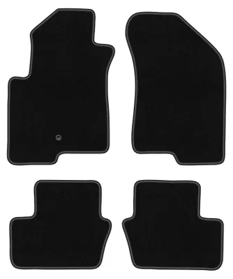 Produktbild von Velours-Fußmatten für Jeep Compass MK49 2007-2017 (SUV) – 4-tlg, Schwarz, passgenau – Wielganizator BASIC