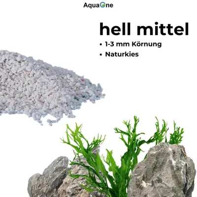 Produktbild von 5 kg Weißer Quarzkies Mittel (1-3 mm) – Premium Bodengrund für Aquarien