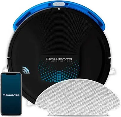 Zdjęcie produktu dla Rowenta X-Plorer Serie 45 RR8275, Bez worka, Czarny, Okrągły, Ładowanie, 70 dB, 0,44 l