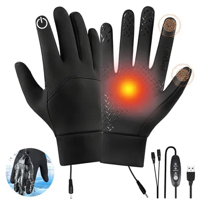 Produktbild von Beheizbare Handschuhe,USB Handschuhe Beheizbar,Winterhandschuhe Touch 3 Temperaturen, WasserdichtRadfahren & Motorradfahren