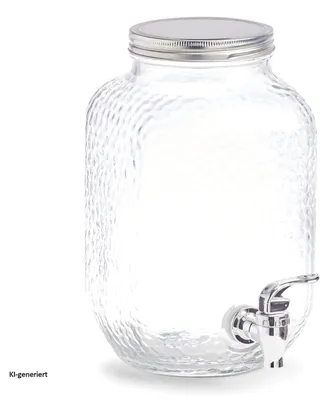 Image de Distributeur de boissons Zeller, 3,7 l, verre/métal, transparent, 3700 ml, 20,4 x 15,2 x 25,4 cm