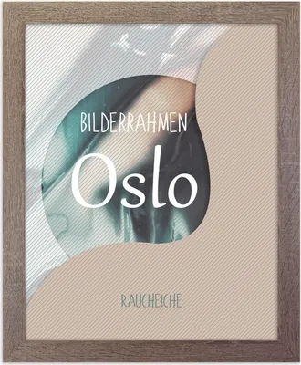Produktbild von Bilderrahmen Oslo - 34x119 cm, Raucheiche Nachbildung, 1,5 mm Kunstglas klar