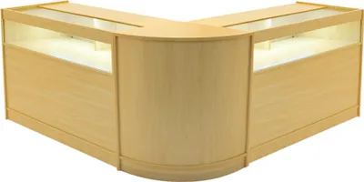Immagine prodotto di Set di banconi espositivi a LED modello CM60 + B1200 (2 pezzi) – Impiallacciatura di acero