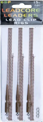 Zdjęcie produktu dla Przypon ESP Leadcore Lead Clip 1,5 m Sandy Gravel
