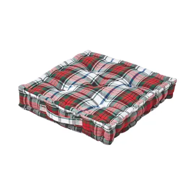 Obrázek produktu pro HOMESCAPES Sedací polštář MacDuff Tartan 40 x 40 x 10 cm