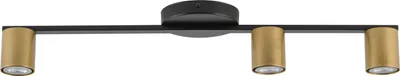 Immagine prodotto di Moderna lampada da soffitto decorativa nero-oro a tre spot 3xGU10 25W Sky Sigma Lighting