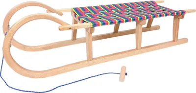 Immagine prodotto di slitta in legno di grandi dimensioni | 120 cm di lunghezza | su guide solide e robuste