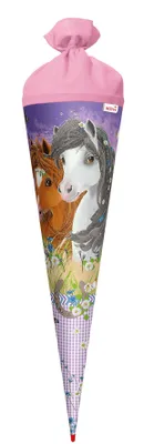 Produktbild von ROTH 677469 Schultüte Blumenpferde - rund, 70 cm