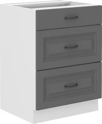 Immagine prodotto di Armadietto con cassetti SOPHIA - larghezza 60 cm, grigio / bianco