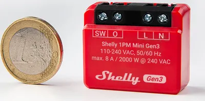 Produktbild von Sterownik Shelly 1PM Mini Gen3 WiFi/Bluetooth