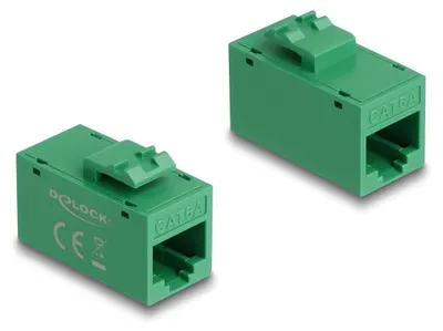 Obrázek produktu pro DeLOCK 90640, Plochý, Zelená, RJ-45, RJ-45, Samice, Samice