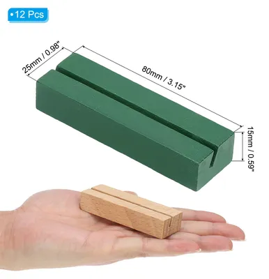 Produktbild von Kartenhalter Holz, 12 Stš¹ck Tischkartenhalter Tischkartenhalter Namenskartenst?nder fš¹r Fotomenš¹anzeige Hochzeitszeremonie Geburtstagsfeierdekorationen, Grš¹n
