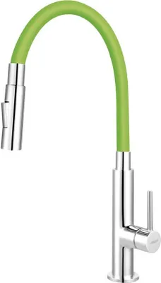 Produktbild von Novaservis Ferro - Küchenarmatur mit ausziehbarer Brause, 2 Düsen, grün/chrom 70730,0Z