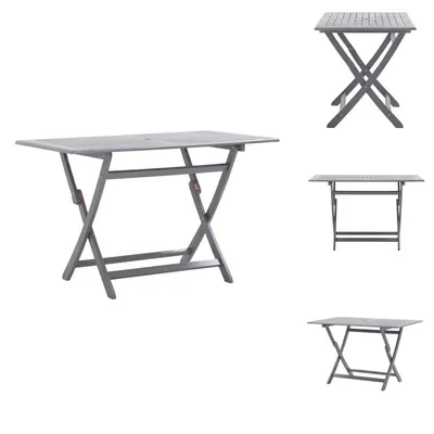 Immagine prodotto di vidaXL Tavolo da giardino pieghevole 120 x 70 x 75 cm in legno massiccio di acacia - Tavoli da giardino