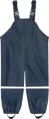 Produktbild von Wasserdichte und Windfeste Kinder-Regenhose mit Plüschfutter und Verstellbaren Hosenträgern, 122/128, Navyblau-A