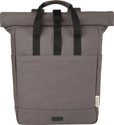 Produktbild von Rucksack für Laptops "Joey", Roll Top, Canvas, 15l PF4125 (Einheitsgröße) (Grau)