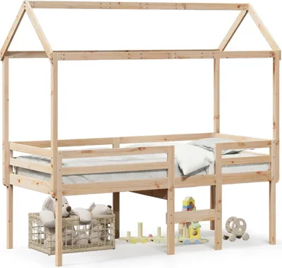 Immagine prodotto di Maison Exclusive - Letto a Soppalco con Tetto 80x200 cm in Legno di Pino