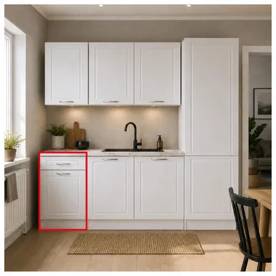 Produktbild von Küchenunterschrank Jenna Country Weiß 40 cm