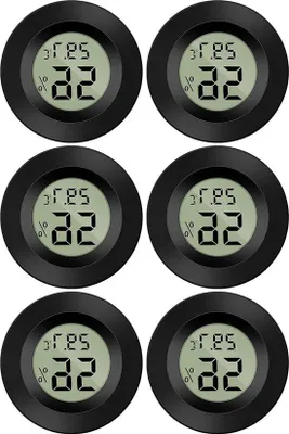 Obrázek produktu pro Malé digitální teploměry a vlhkoměry -50 °C až +70 °C, sada 6 kusů s měřičem vlhkosti