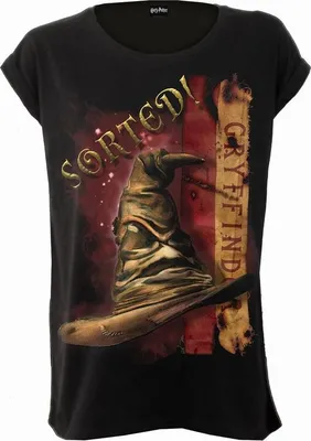 Produktbild von Harry Potter T-Shirt Damen Gryffindor Hat schwarz XL