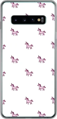 Produktbild von MuchoWow® Handyhülle Schutzhülle Hülle für Telefoonhoesje Samsung Galaxy S10 Mädchen - Einhorn - Rosa - Muster - Mädchen - Kind - Kinder Silikon Softcase Handy Hülle - Handytasche