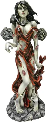 Produktbild von Stehende Vampirin vor Kreuz 25cm