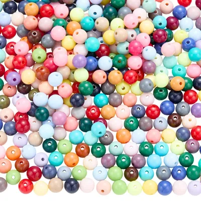 Produktbild von 500 Stück Bunte Acrylperlen für Schmuckherstellung