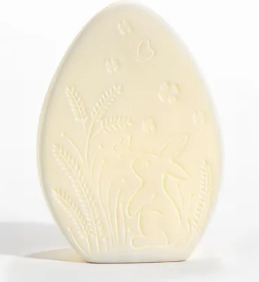 Produktbild von LED-Deko-Osterei - 11,5 x 15,6 cm - Weiß - Porzellan - batteriebetrieben