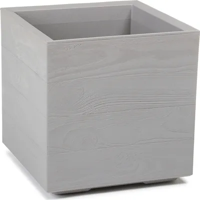 Image de Pot de fleurs LAMELA Pot de fleurs KARO ECO WOOD BOARD 40 x 40 x 40cm, gris