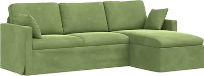 Zdjęcie produktu dla Sofa vidaXL w kolorze jasnozielonym, 228 x 134 x 80 cm, aksamit