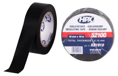 Produktbild von HPX PVC-Isolierband - schwarz 19mm x 10m