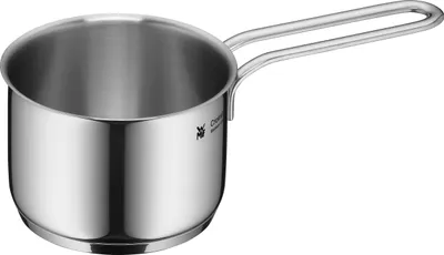 Produktbild von WMF Mini Stielkasserolle 10cm, klein, ohne Deckel, Kochtopf 0,5l, kleiner Topf für Singlehaushalt, Cromargan Edelstahl poliert, Induktion, stapelbar, ideal für kleine Portionen