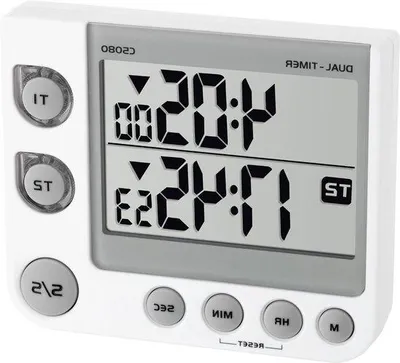 Produktbild von Elektronische Küchenwecker Dual Timer Memory Weiss 3 Volumenstufen