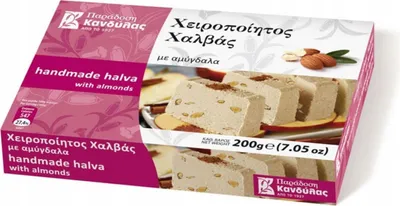 Produktbild von Kandylas Mandel-Halva 200 g handgemacht ohne Zucker aus Griechenland