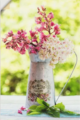 Produktbild von ARTland Wandbild, selbstklebend Kastanien Blüten in Krug Größe: 40x60 cm