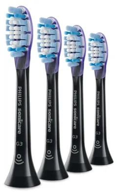 Produktbild von Philips Premium Gum Care HX9054/88 Bürstenköpfe (4er-Pack), 4 Stück(e), Schwarz, 3 Monat( e), Weich, 62000 Bewegungen pro Minute, Philips