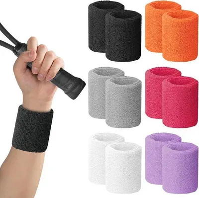 Produktbild von Famanu Schweißbänder für Sport - 12 Stück Absorbierende Fitness Armbänder